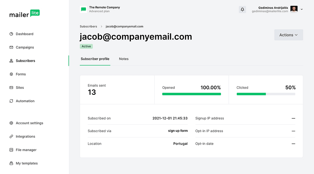 E-mailový marketing jednoduše - MailerLite 2023 — Webrun.cz subscriber management